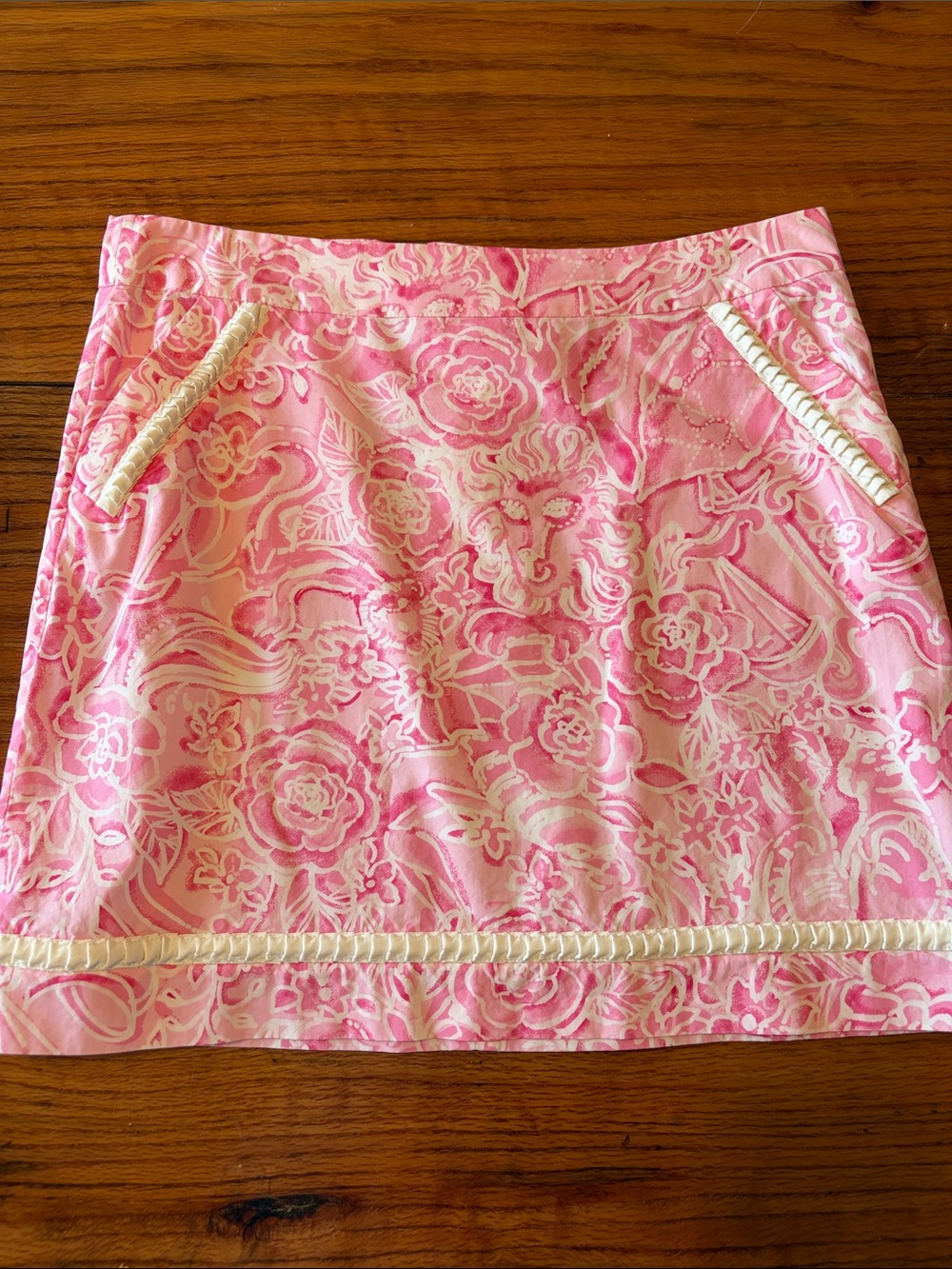 Lilly Pulitzer Pink & White Floral Mini Skirt